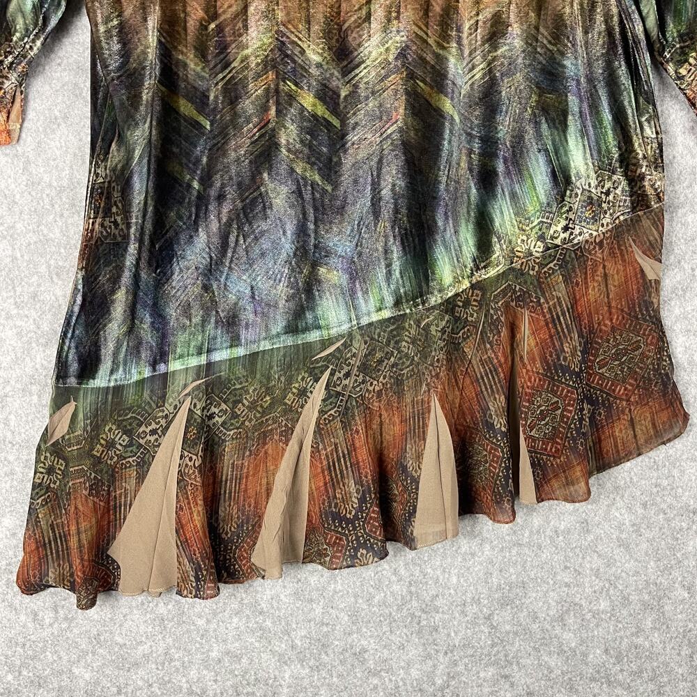 Live And Let Live Velvet Tunic Top Womens XL Asymmetrical Whimsigoth Fairy Artsy - Picture 3 of 14